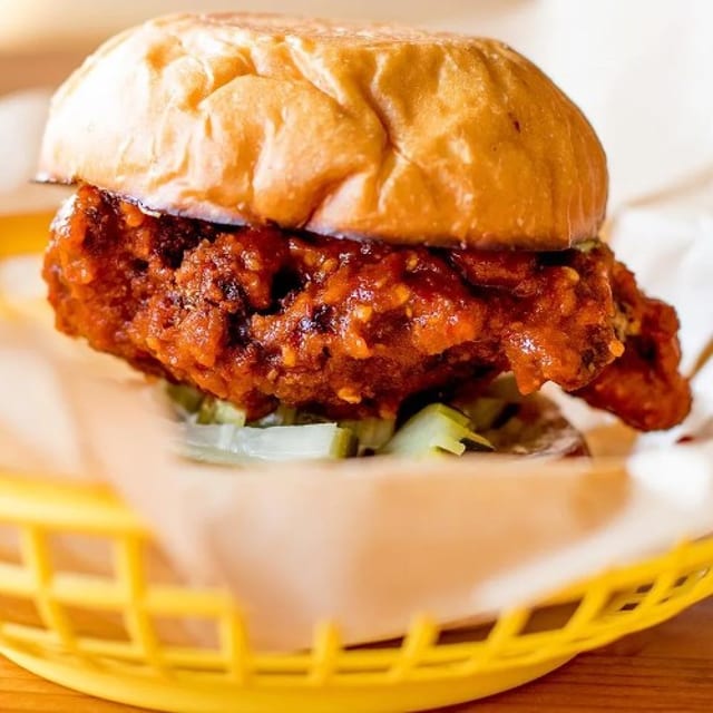 Thai Chile Hot Fried Chicken Sandwich.