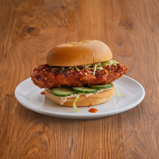 Thai Chile Hot Fried Chicken Sandwich.